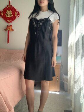 Vintage Satin Midi Slip Dress